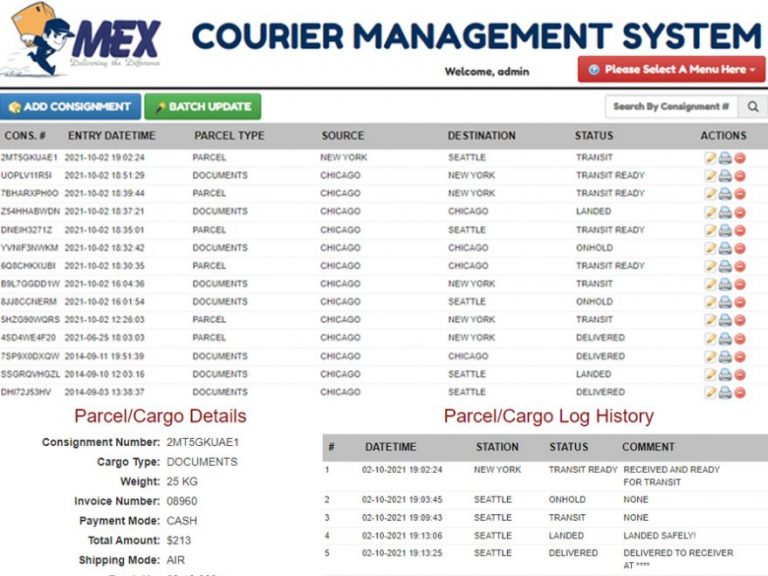 Courier Management System Project In Codeigniter With Source Code