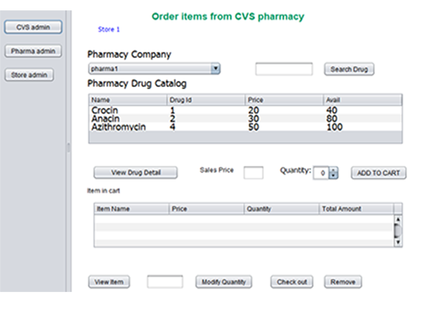 Pharmacy management system project in java