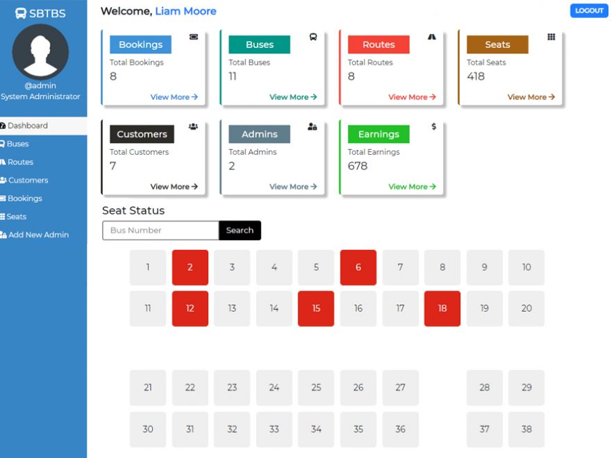 Simple Bus Ticket Booking System