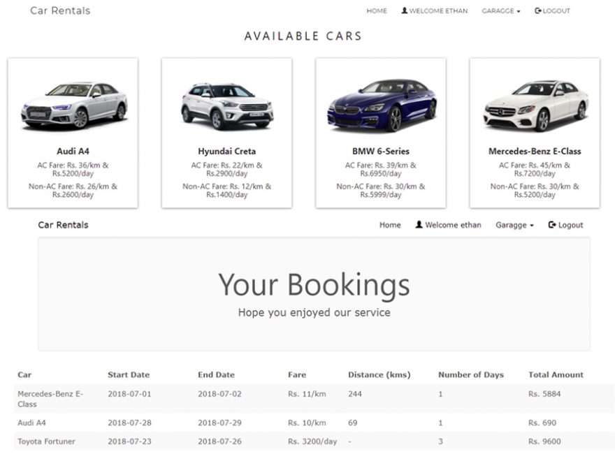 Car Rental System in PHP with Source Code freeprojectscodes