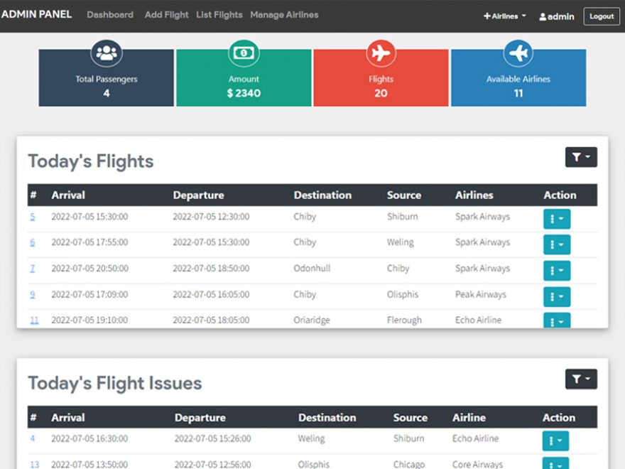 Online Flight Booking System in PHP with Source Code