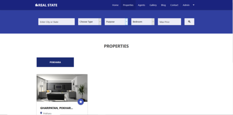 Laravel Real Estate project with free source code