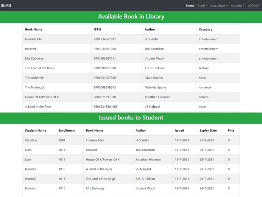 Library Management System Project