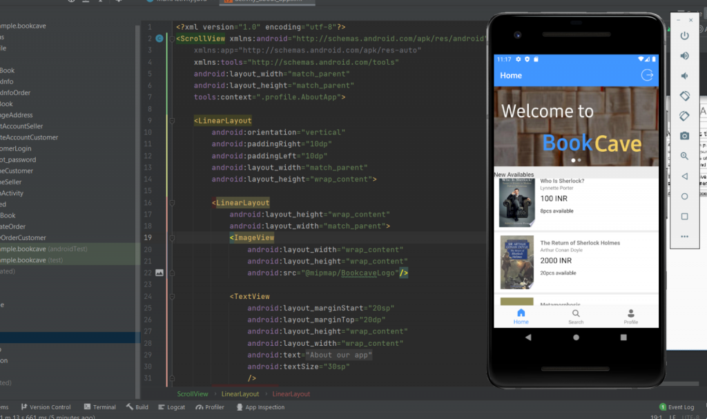 Book Store App In Android With Source Code for free