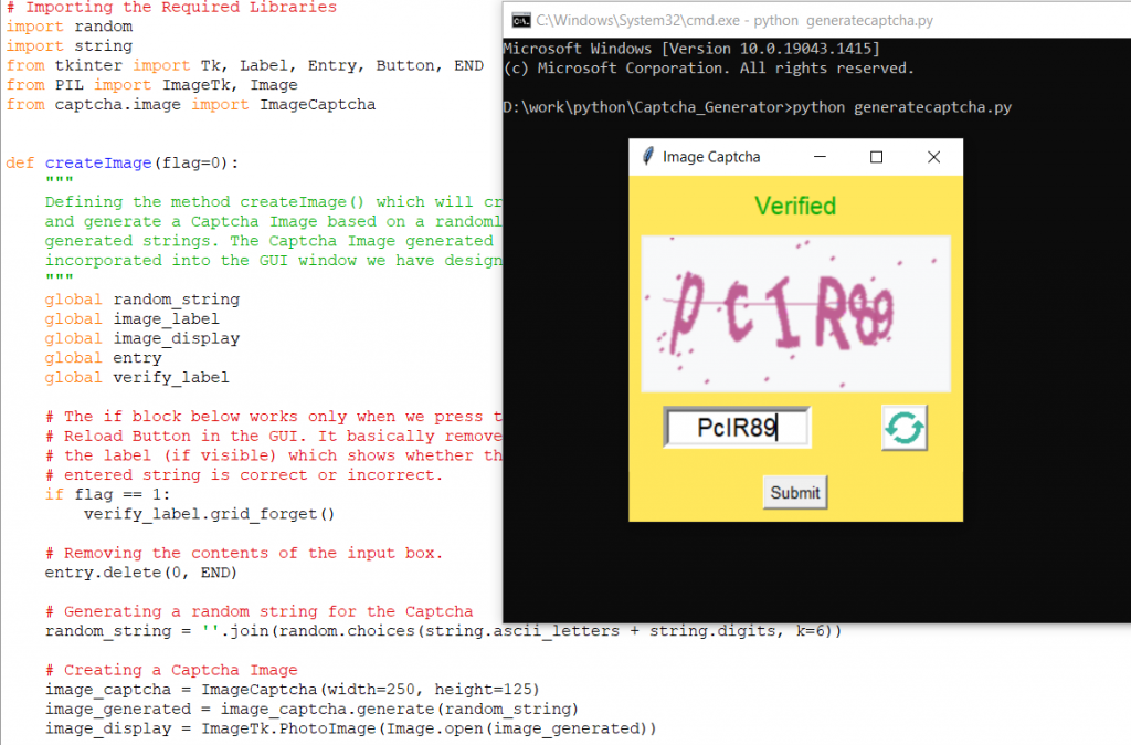Captcha Generator In Python With Source Code